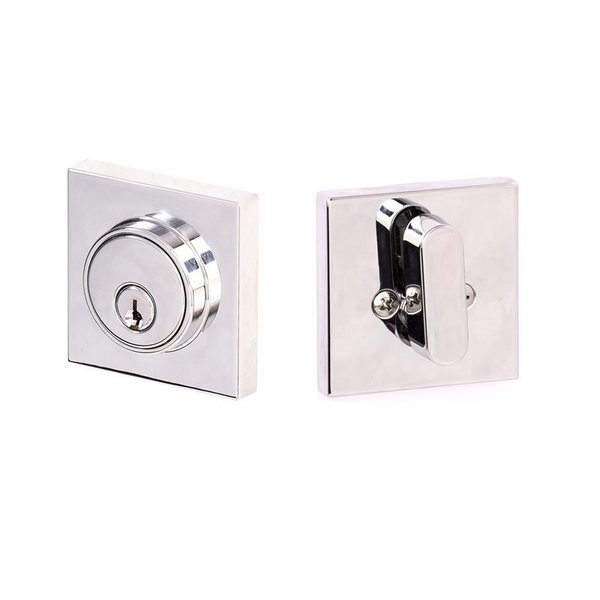 Sure-Loc Hardware Sure-Loc Hardware Modern Square Deadbolt, Polished Chrome DB201-SMD 26